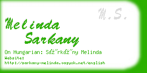 melinda sarkany business card